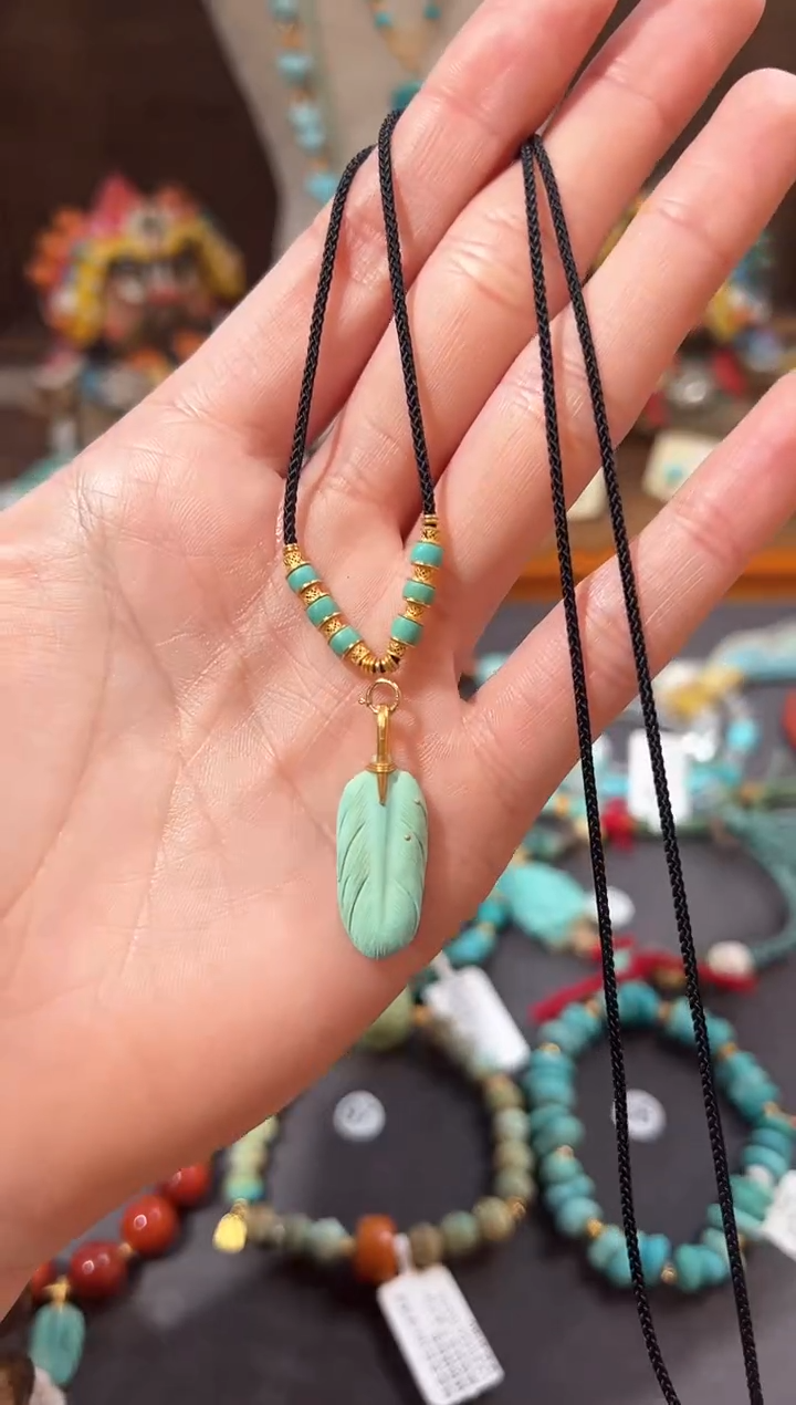 【闪购商品】绿松石颈饰18K金镶嵌绿松石项链