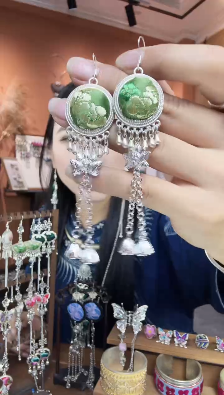 刺绣纯手工民族风耳环