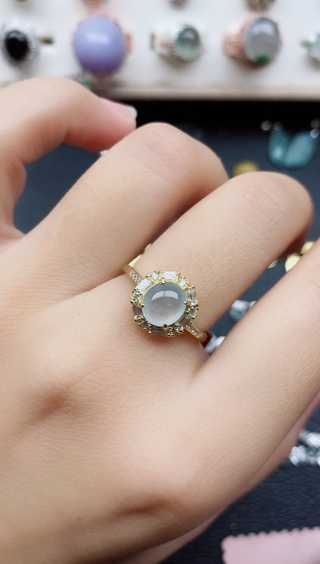 【闪购商品】翡翠戒指银S925镶嵌11111