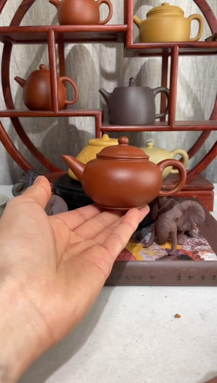 【闪购商品】紫砂茶壶微微瑕朱泥大红袍手工泥水平