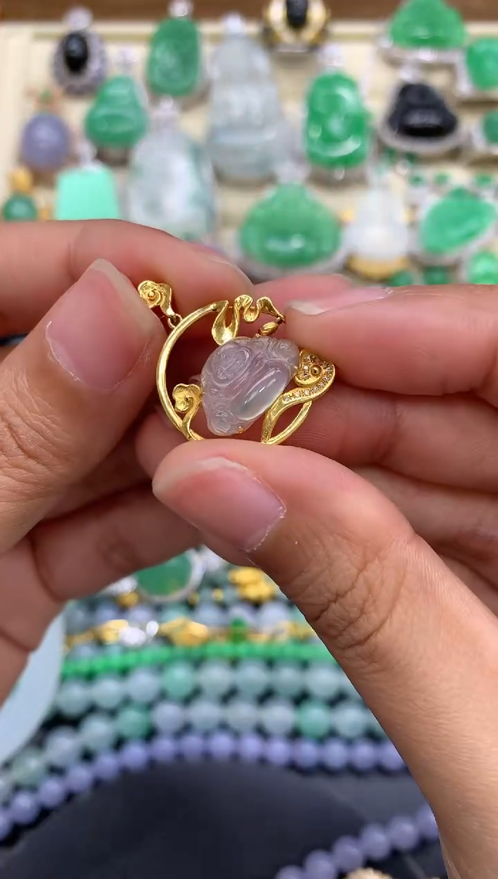 【闪购商品】翡翠颈饰18K金镶嵌201-中国好珍宝
