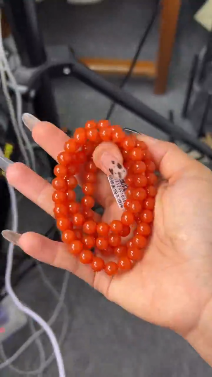 【闪购商品】南红玛瑙手串未镶嵌原矿无优化冷水河7mm多圈