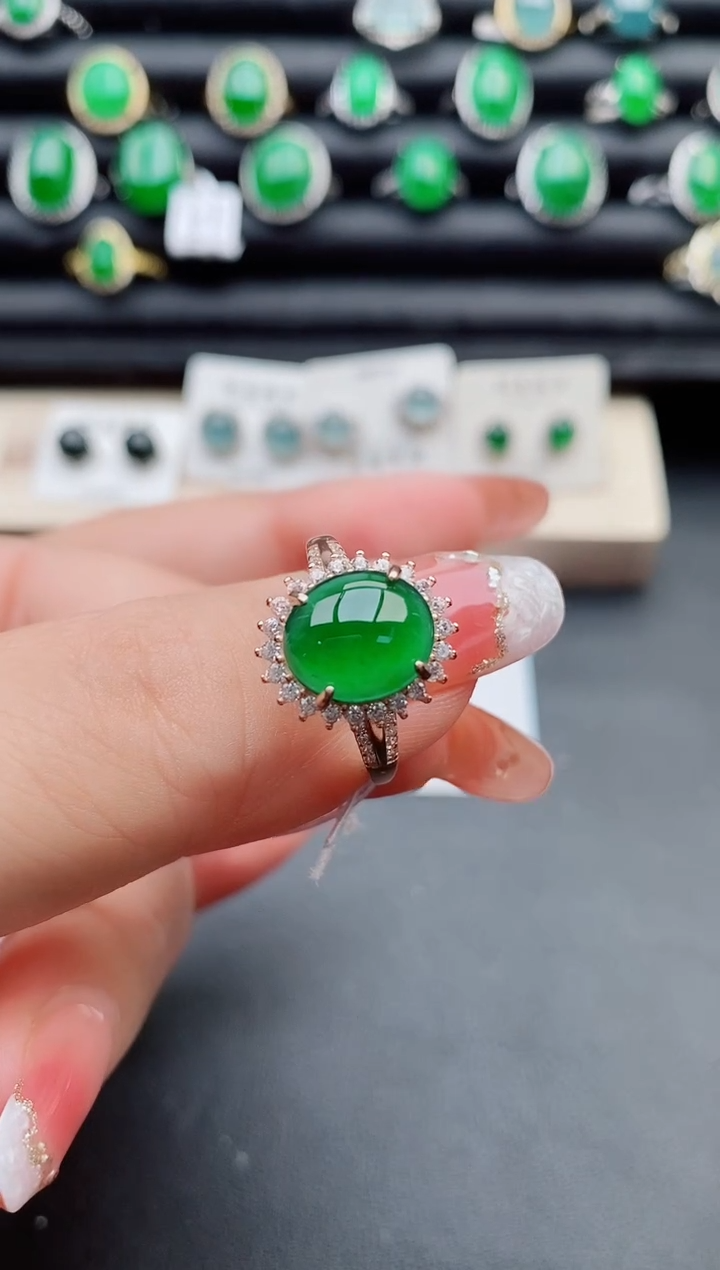 【闪购商品】翡翠戒指银S925镶嵌312312