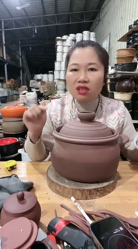 陶瑕疵4.0红色原陶大肚锅