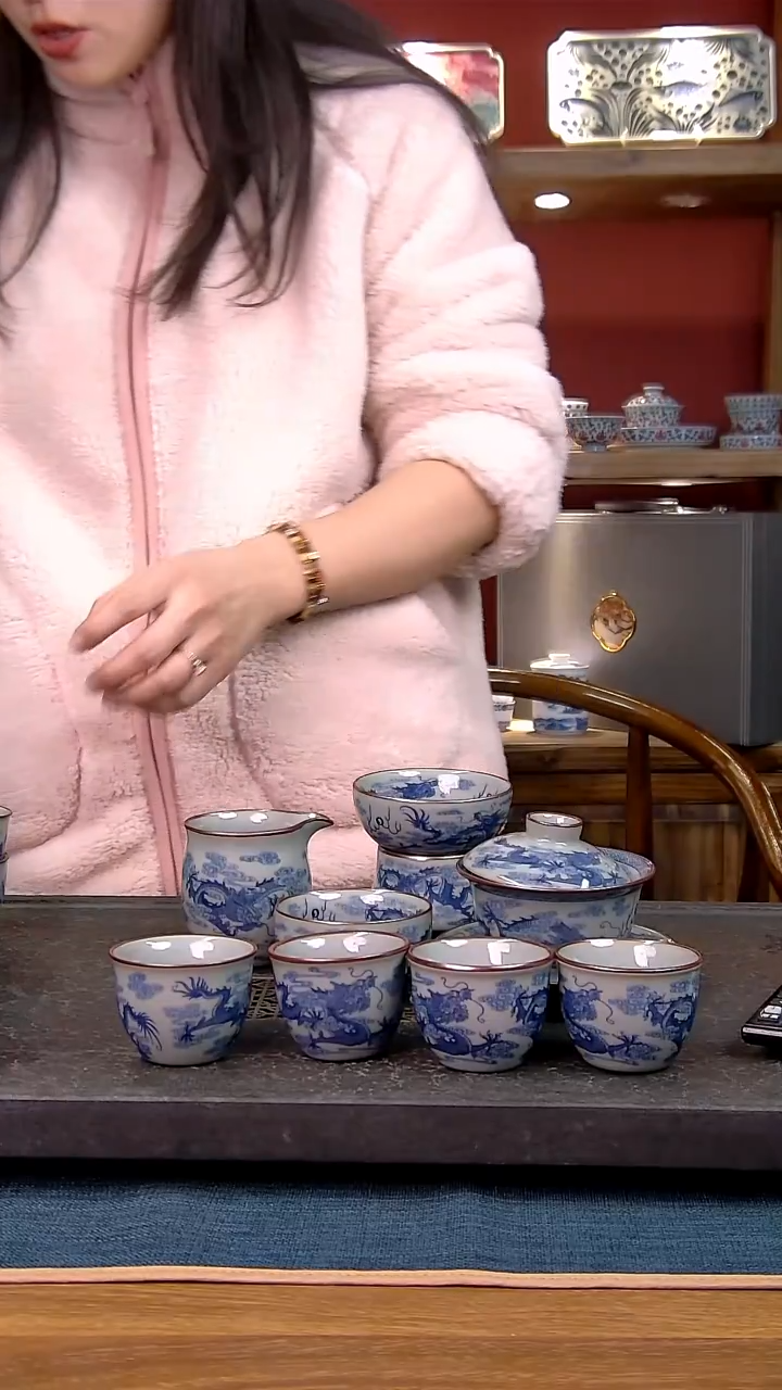 简装家用款8件套 老陶泥开片纹陶瓷茶具