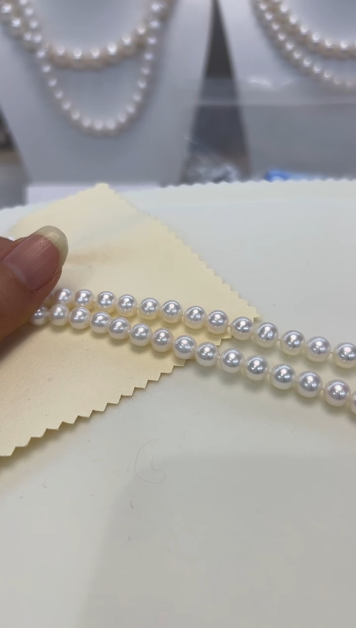 【闪购商品】淡水珍珠颈饰银S925镶嵌6.5-7.5MM