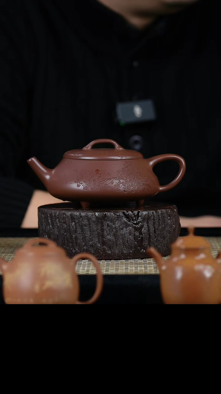 【闪购商品】手工原矿紫泥三足亦瓢（梅花）200cc