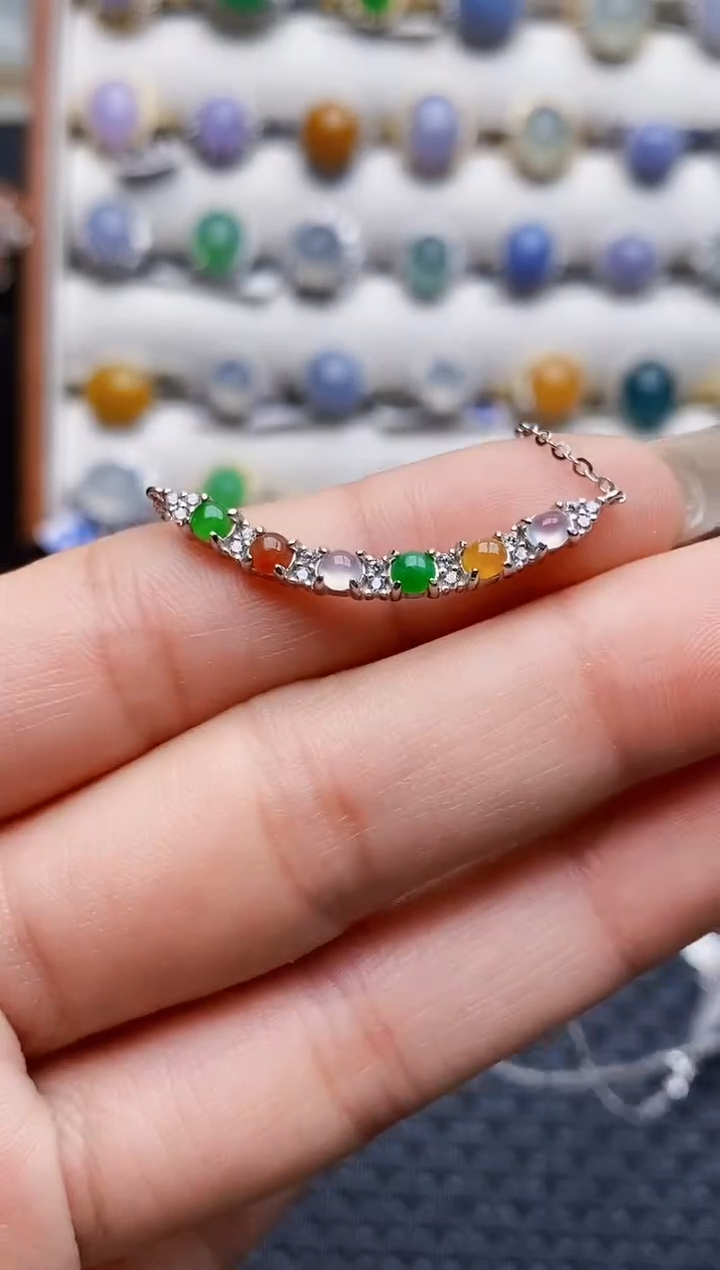 银S925镶嵌戒指翡翠4111