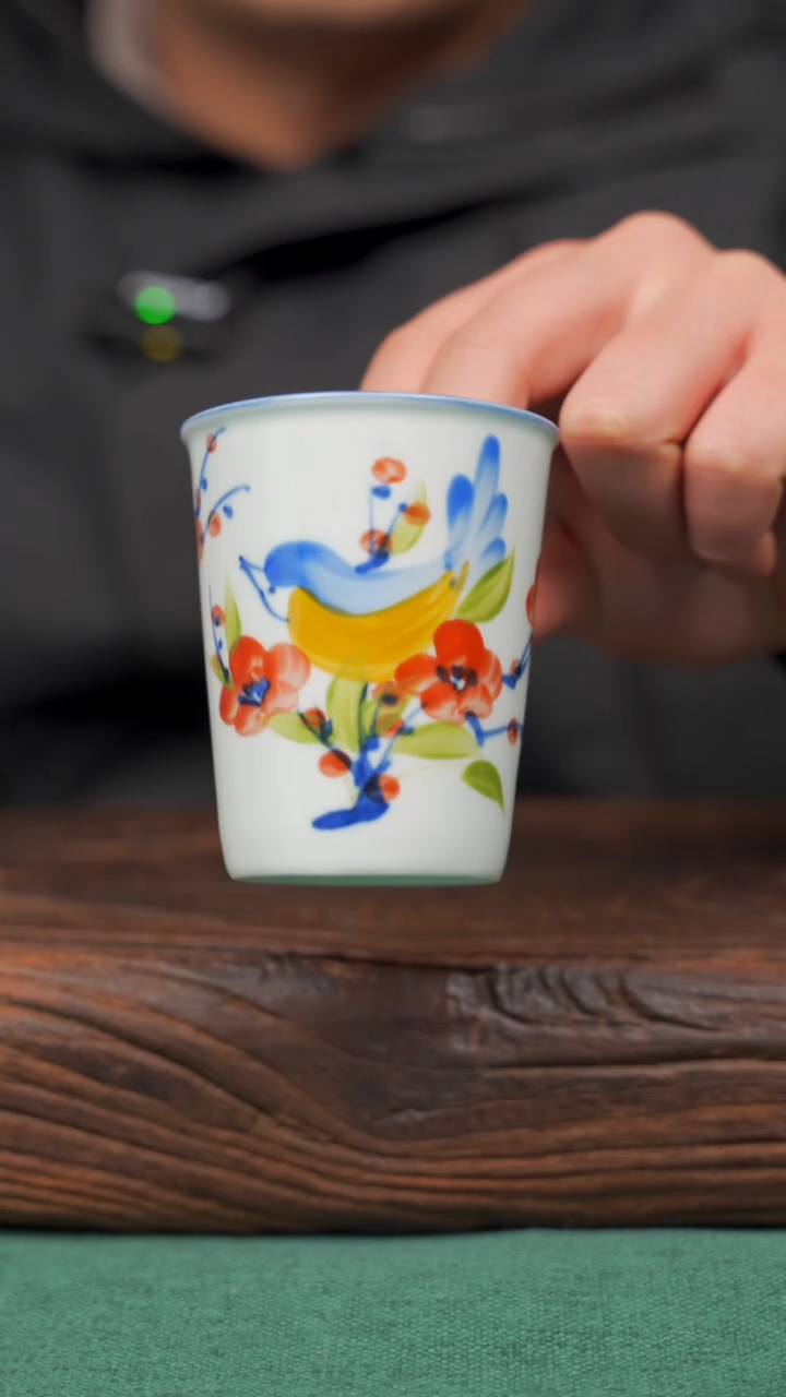 【闪购商品】瓷片7景德镇杯釉下手工手绘瓷器