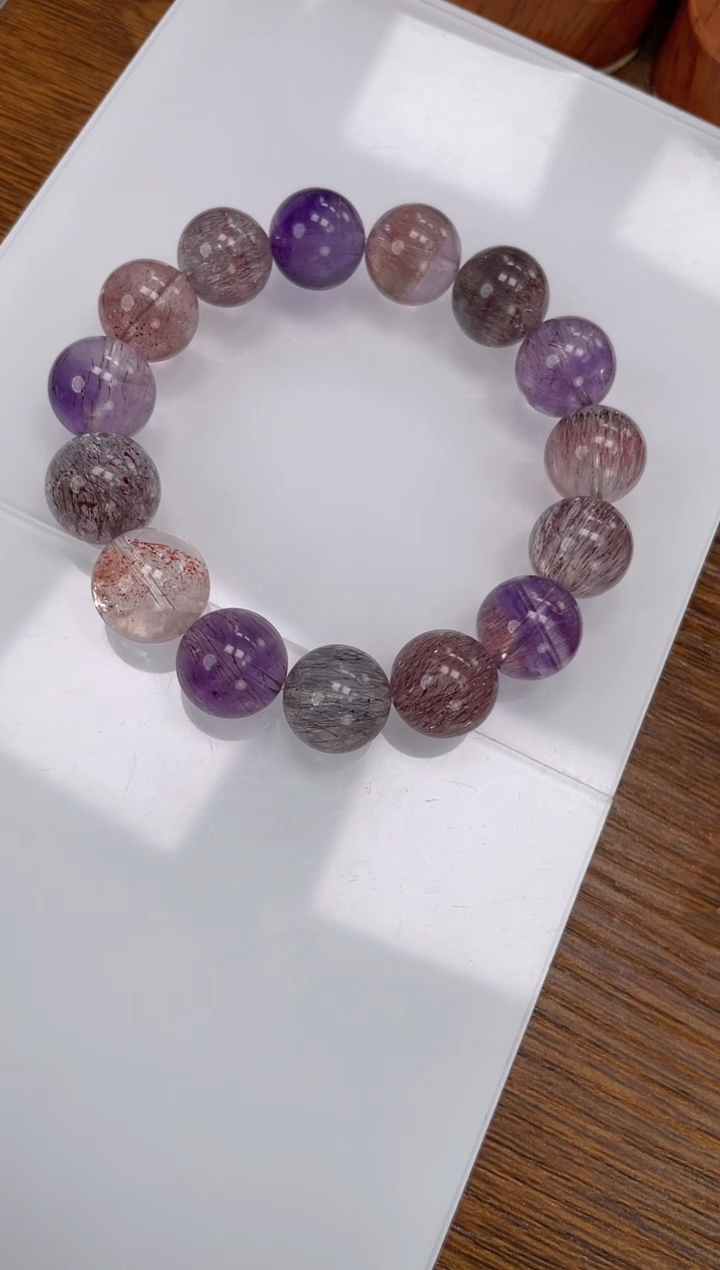 【闪购商品】水晶手链未镶嵌超七手串12+mm 多样性发一