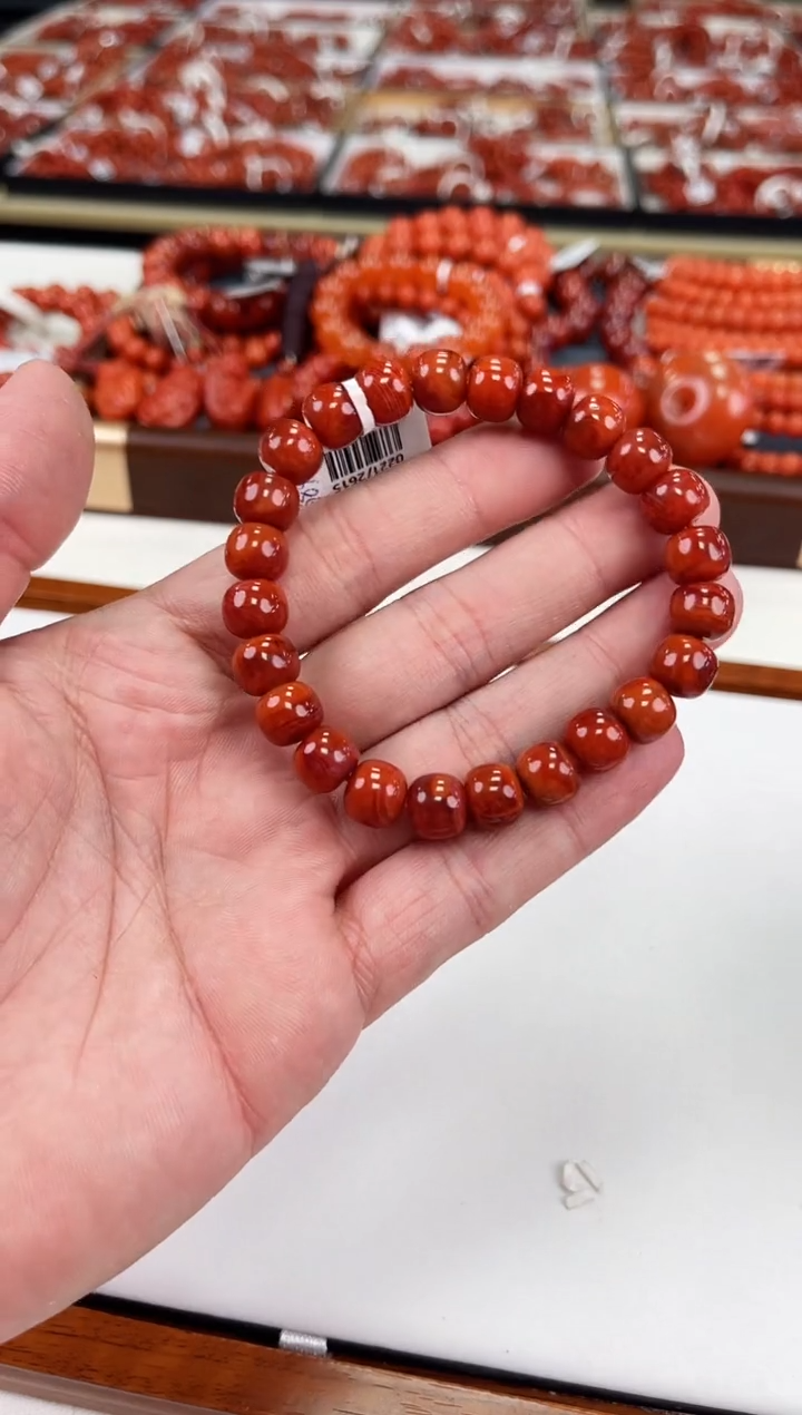 【闪购商品】南红玛瑙瓦西老型手串9+未镶嵌一个/条