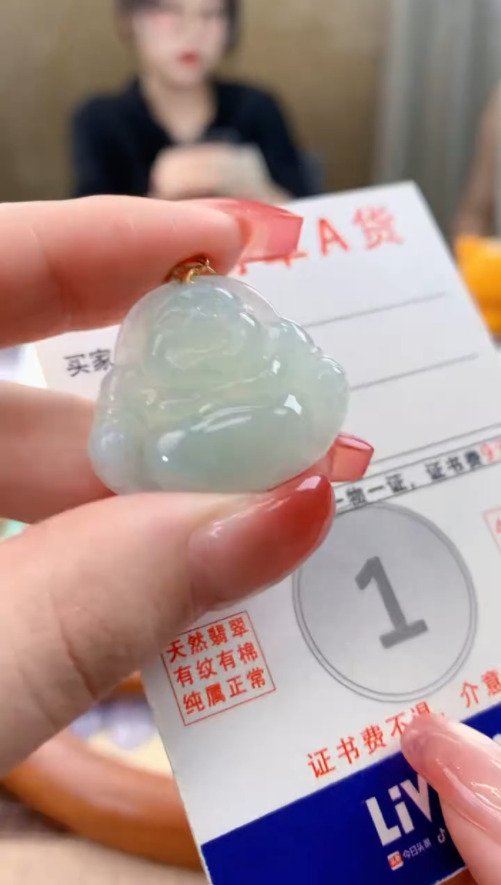 颈饰未镶嵌翡翠天然A货翡翠挂件