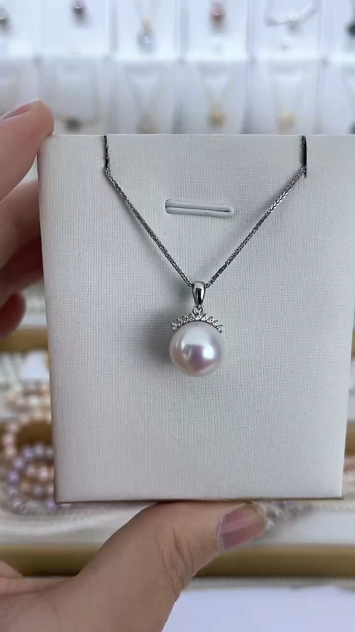【闪购商品】淡水珍珠颈饰未镶嵌天然极光天女光吊坠睫毛款