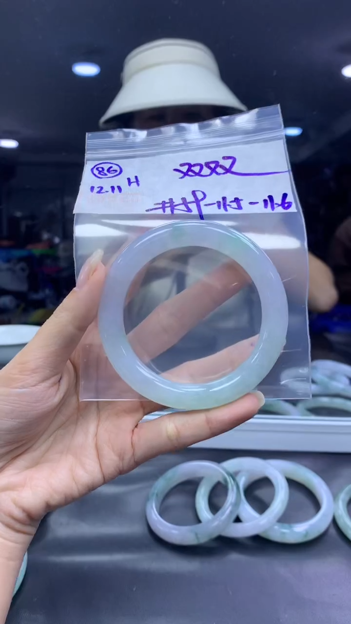 未镶嵌定制翡翠爱***双86手镯59+12000元+拍一发一