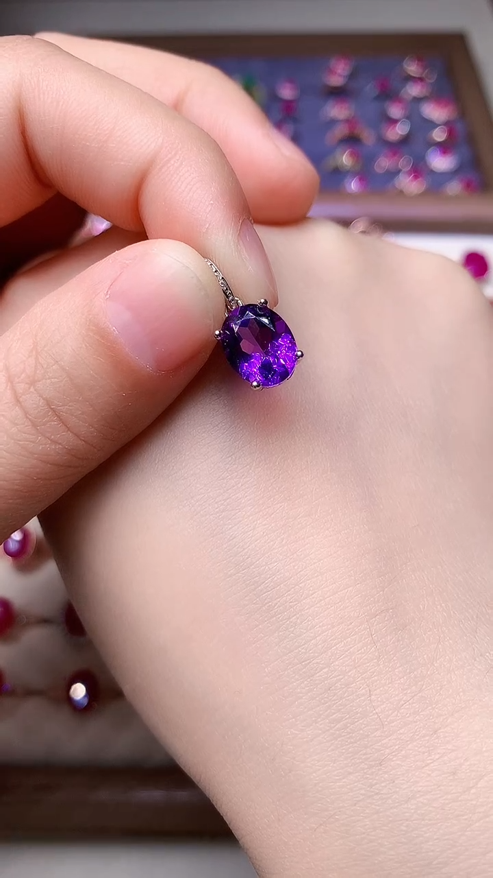 【闪购商品】紫晶吊坠(不含链)银S925镶嵌0000