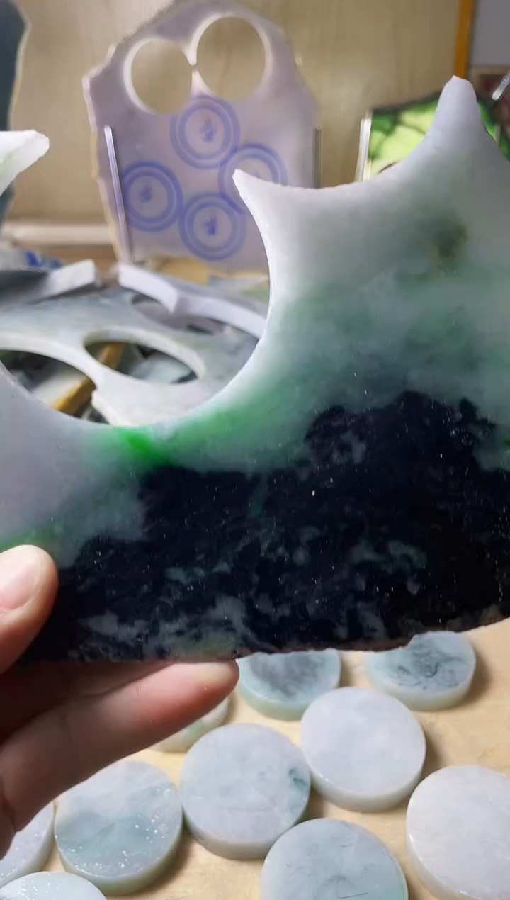 【闪购商品】翡翠耳饰未镶嵌壹2395