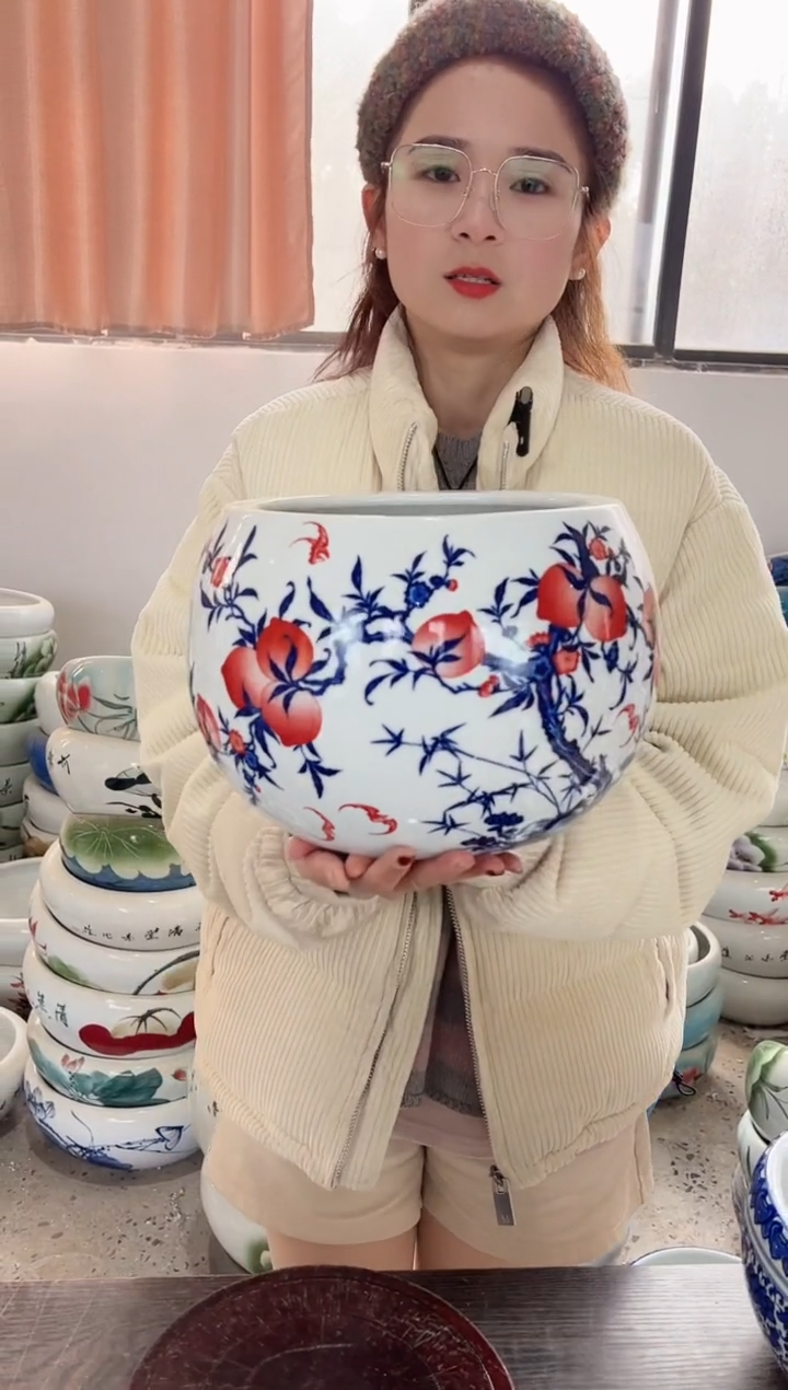 【闪购商品】缸九桃五福聚宝盆