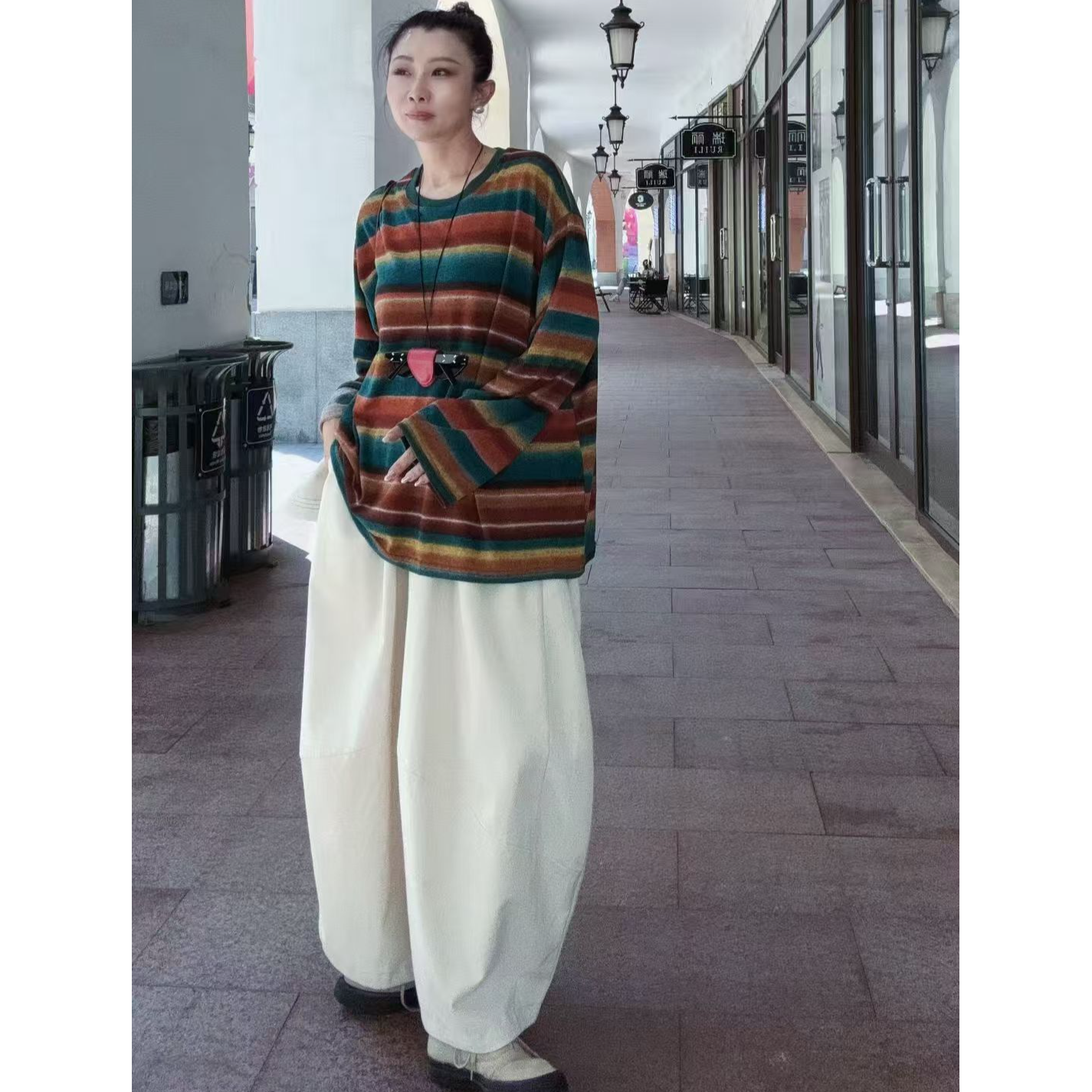 见囍日系气球裤宽松