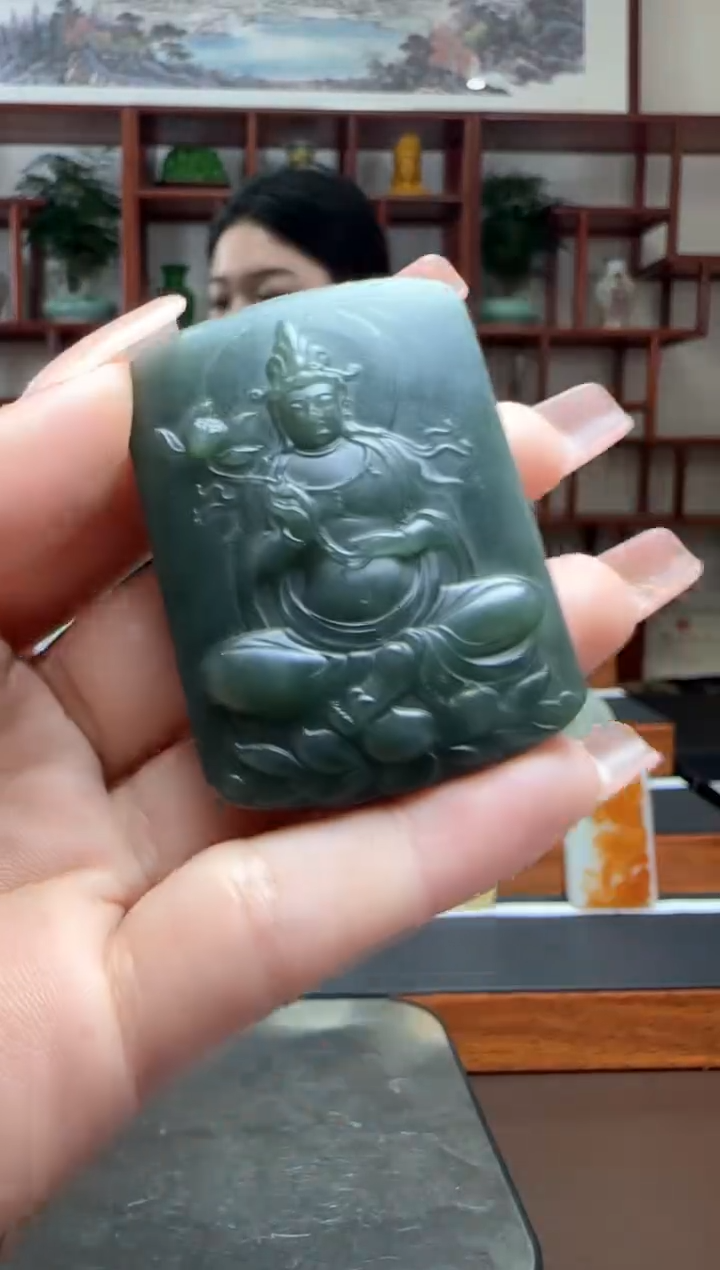 和田玉未镶嵌挂件 