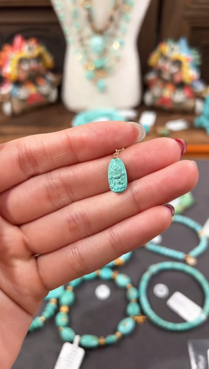 【闪购商品】绿松石提溜18K金镶嵌绿松石提溜