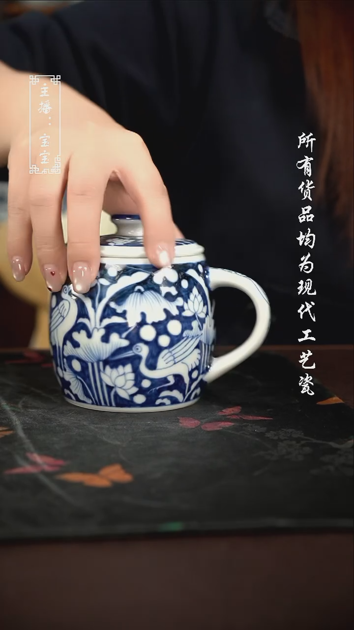 微瑕 福利手绘现代高温瓷 柴 有瑕