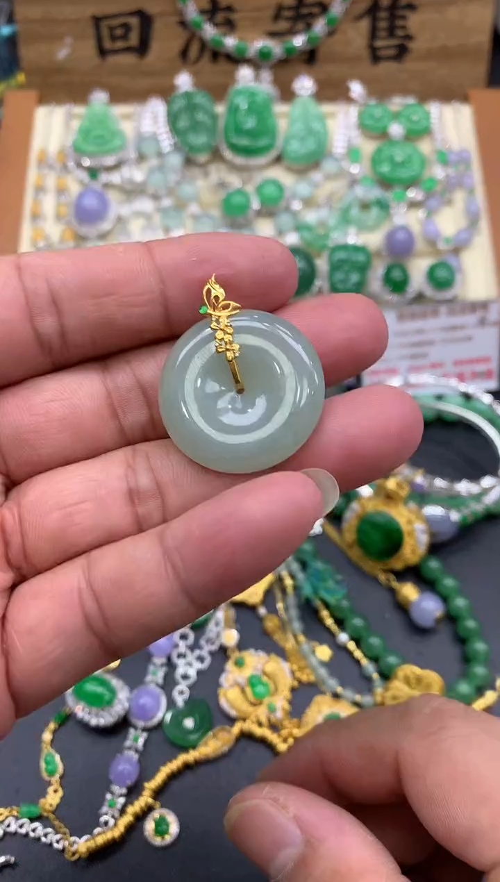 【闪购商品】翡翠颈饰18K金镶嵌265-中国好珍宝