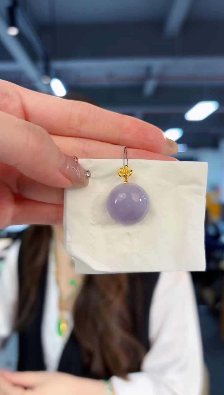 【闪购商品】翡翠颈饰18K金镶嵌缅料A货/支持复检/一件