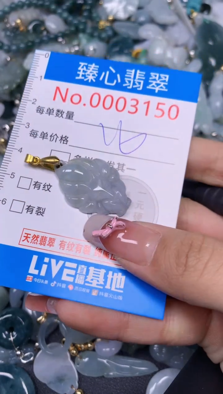 【闪购商品】翡翠颈饰未镶嵌含绳0003150