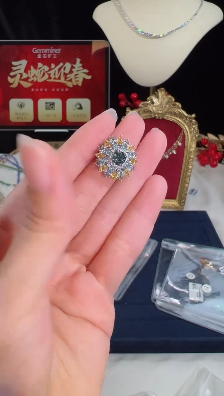 【闪购商品】尖晶石颈饰18K金镶嵌BB4841-D#-W#35