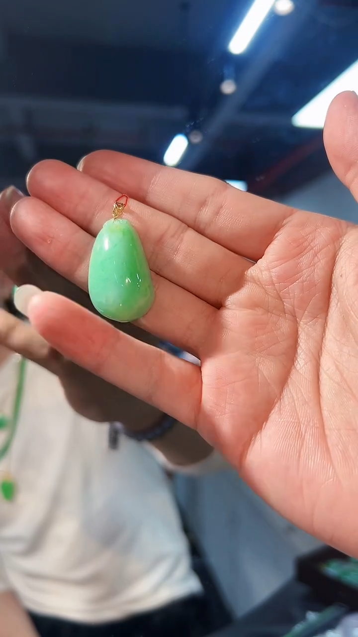 【闪购商品】翡翠颈饰18K金镶嵌缅料A货/支持复检/一件