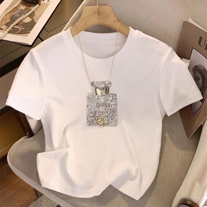 【很好】 香水! 印花女式T恤  6689  