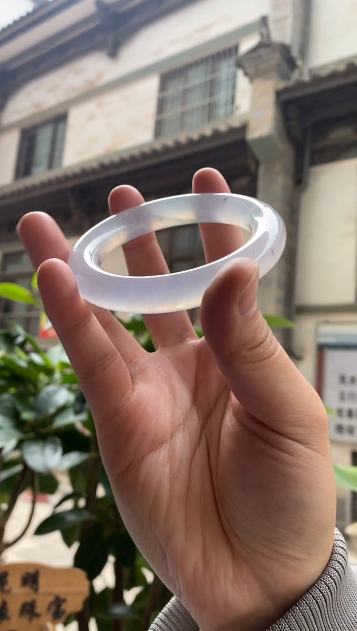 未镶嵌手镯翡翠57圆条