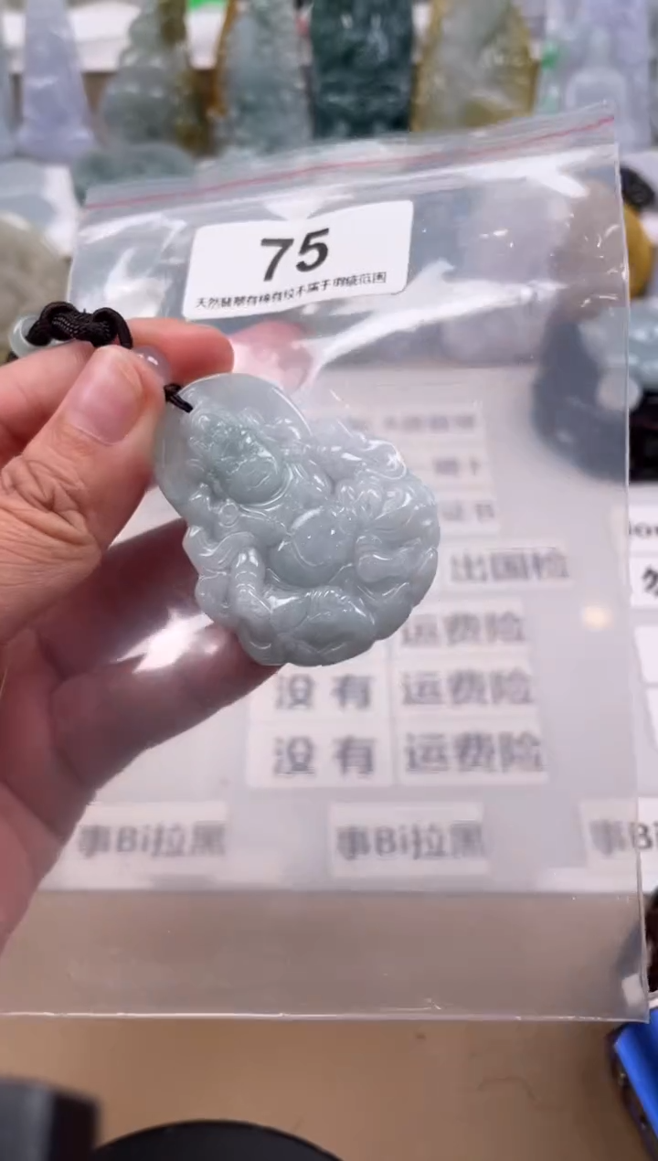 【闪购商品】翡翠颈饰未镶嵌天然缅甸A货翡翠75