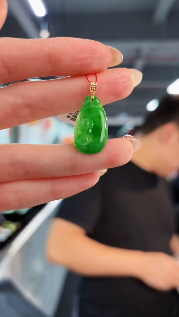 【闪购商品】翡翠颈饰18K金镶嵌缅料A货/支持复检/一件