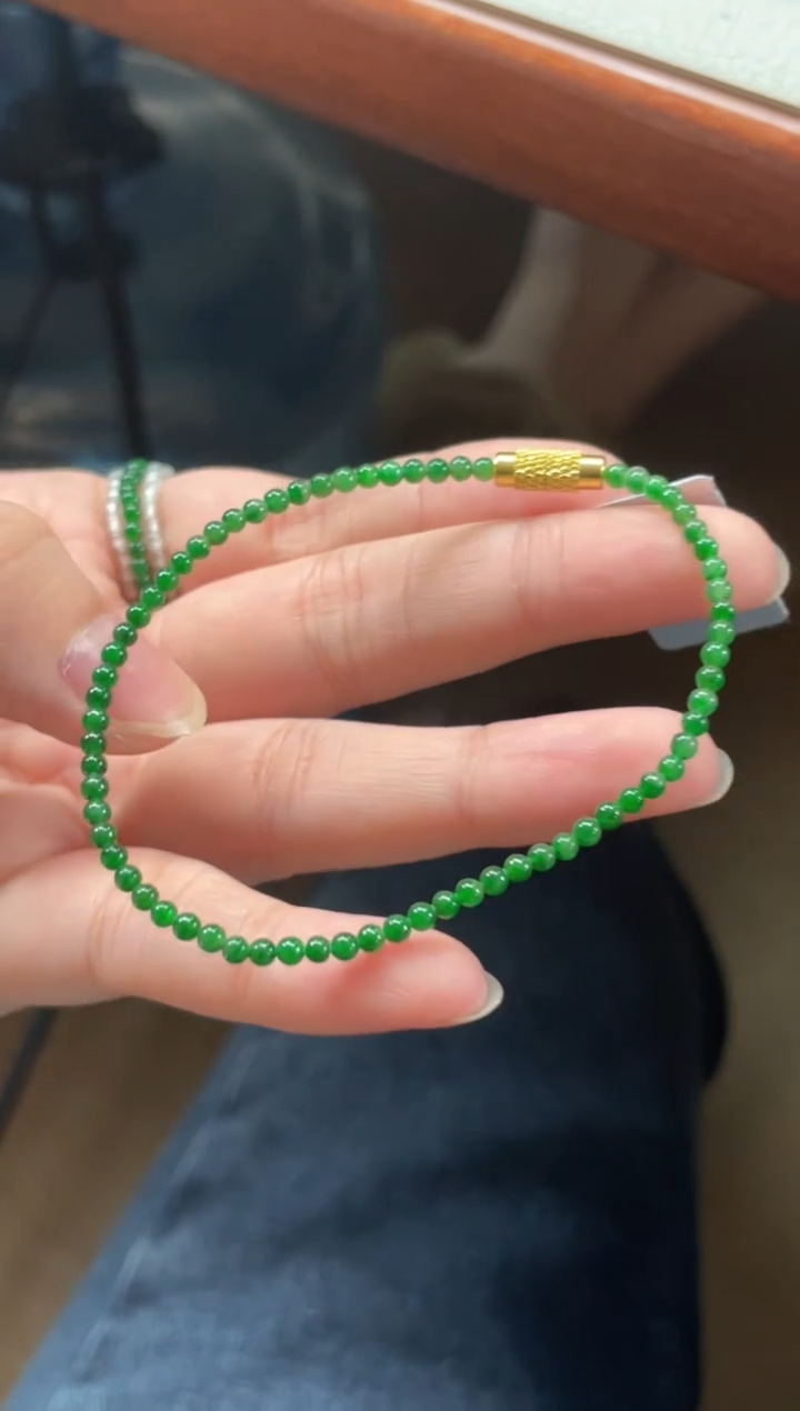 未镶嵌手串翡翠A492|（多样性发其一）