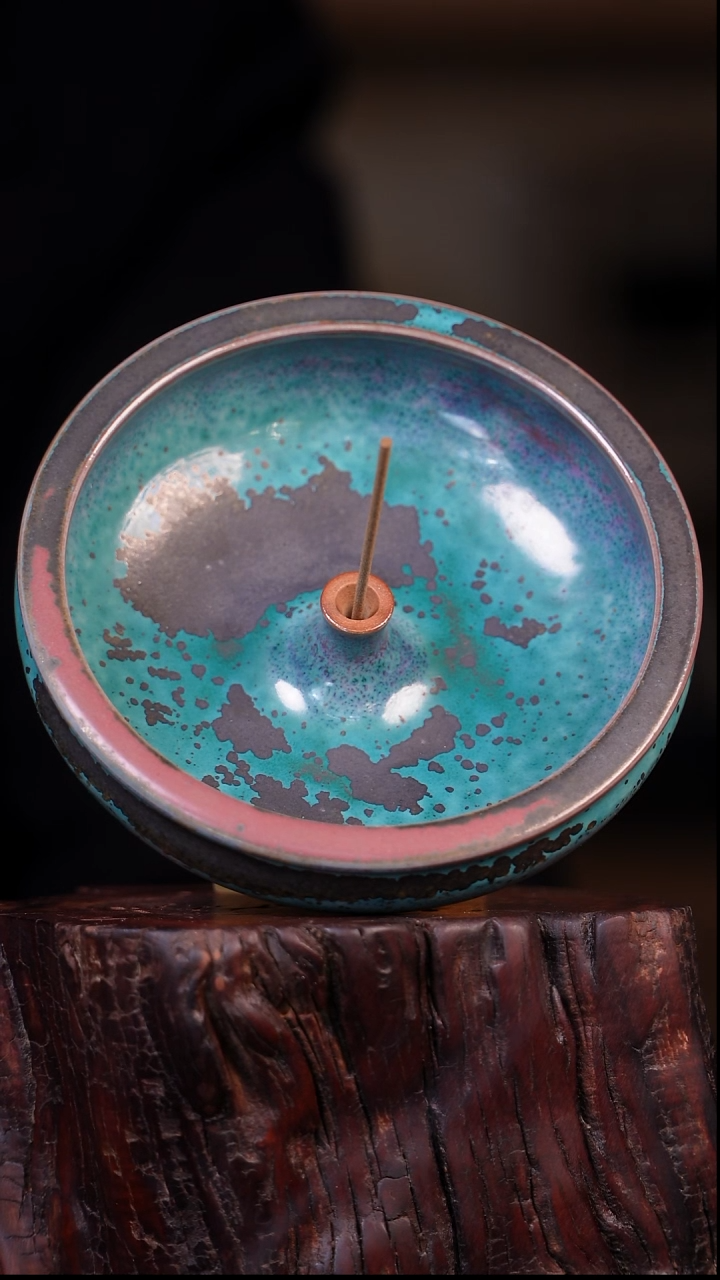 其他钧瓷钧窑瓷器钧窑瓷器纯手工同心炉111*44mm