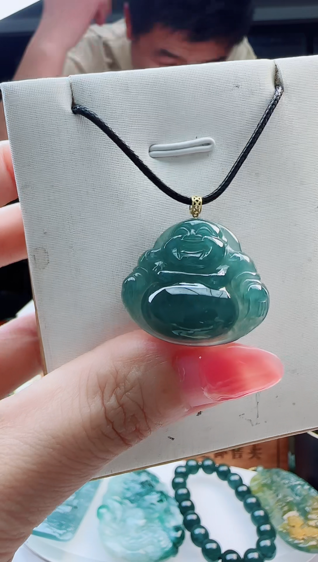 翡翠18K金镶嵌颈饰多样性发货其中一件