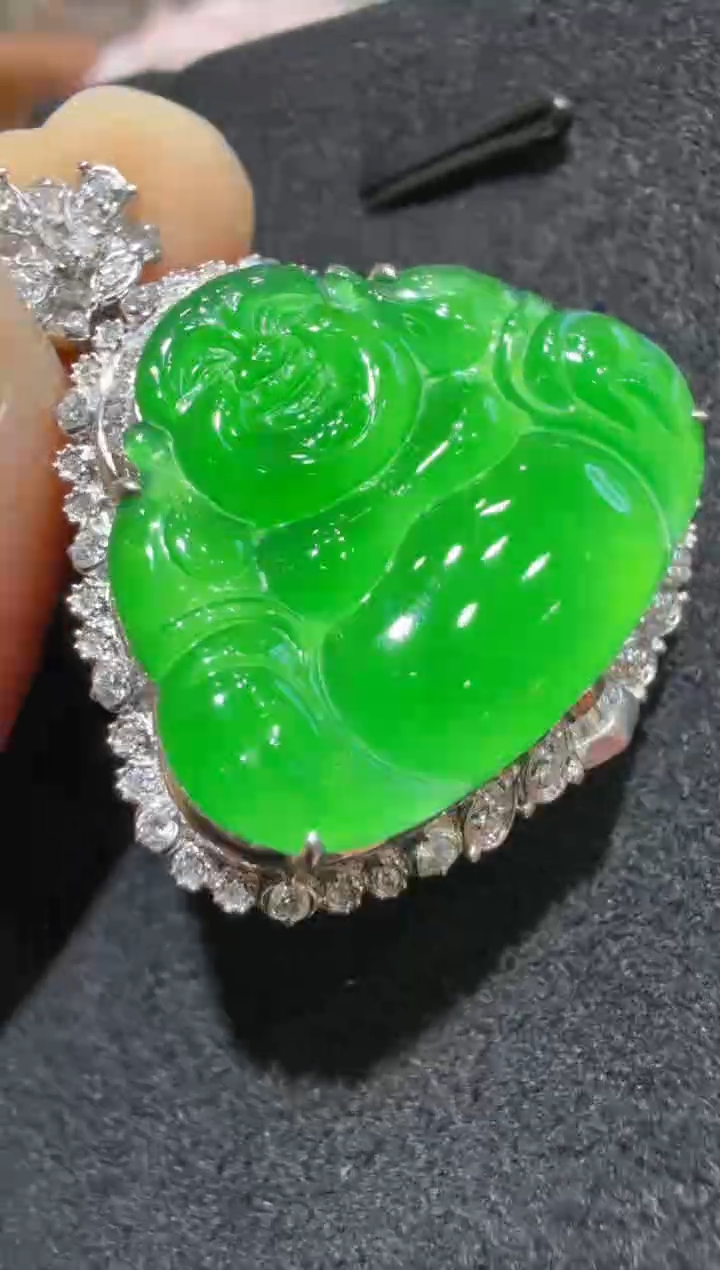 吊坠(不含链)18K金镶嵌翡翠多样性团购发一件