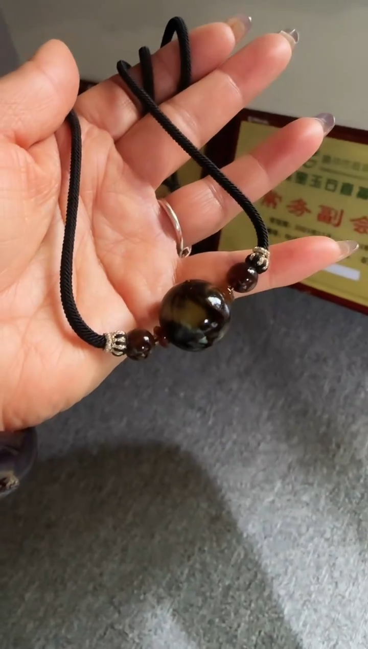 琥珀颈饰未镶嵌#44缅甸琥珀锁骨链21mm