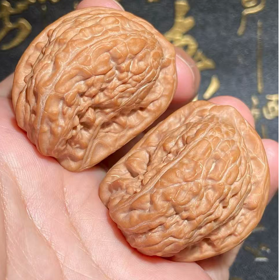 文玩核桃把件合边61乾隆磨半壁