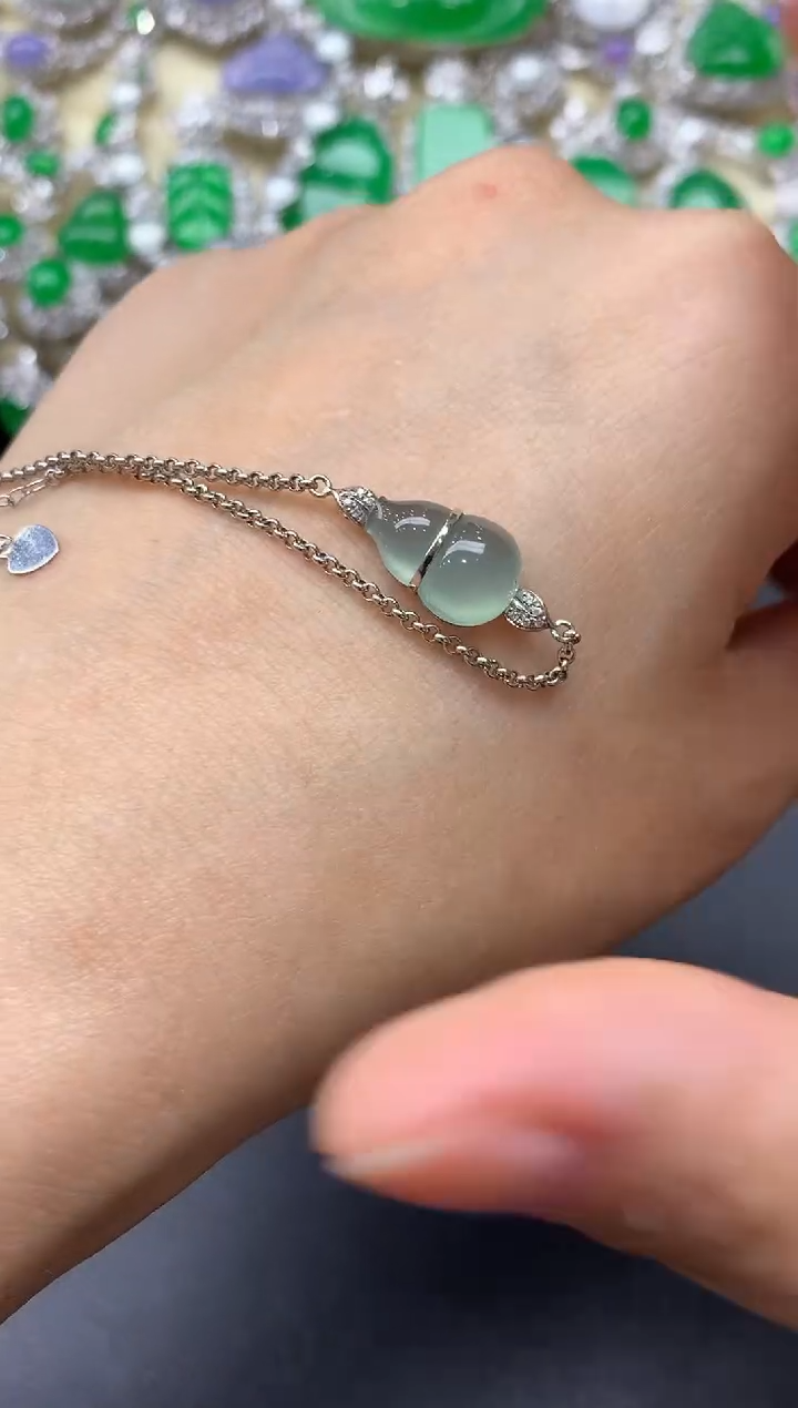 18K金镶嵌手链翡翠鱼?241-中国好珍宝