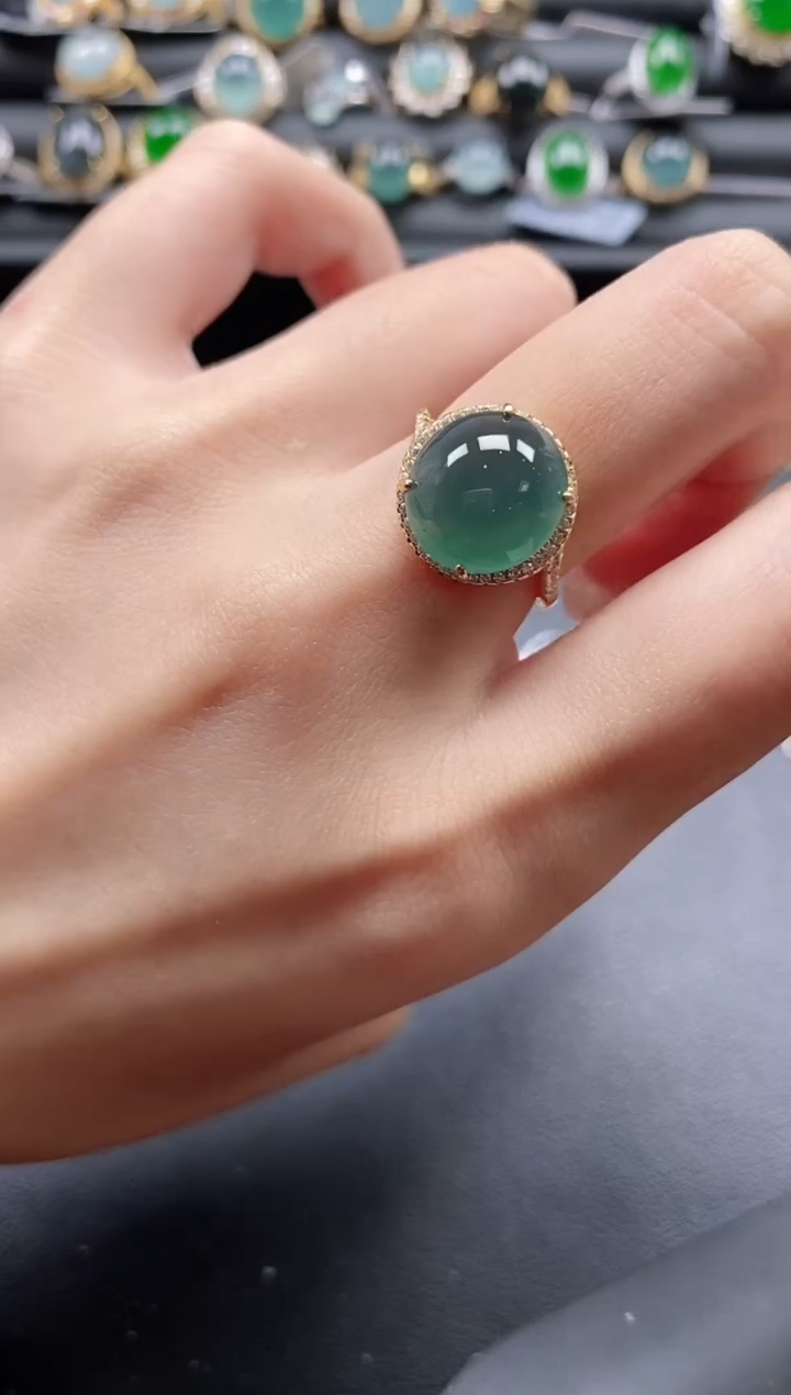 【闪购商品】翡翠戒指银S925镶嵌1111