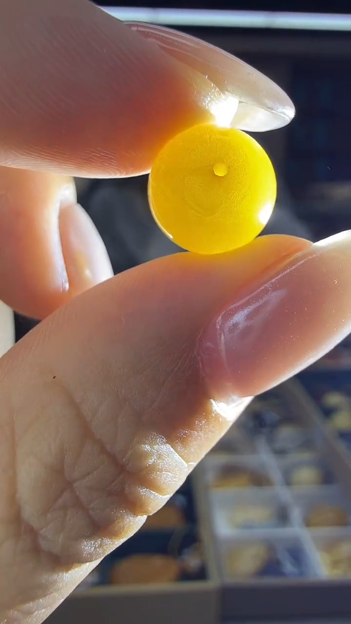 琥珀颈饰未镶嵌10秒拍号 假一罚三 10mm