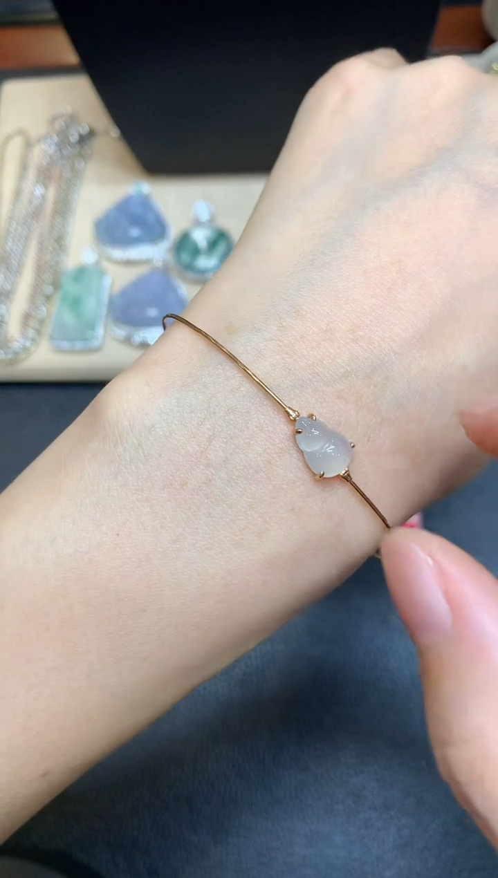 【闪购商品】翡翠手链18K金镶嵌葫芦【无服务费多样性发其一