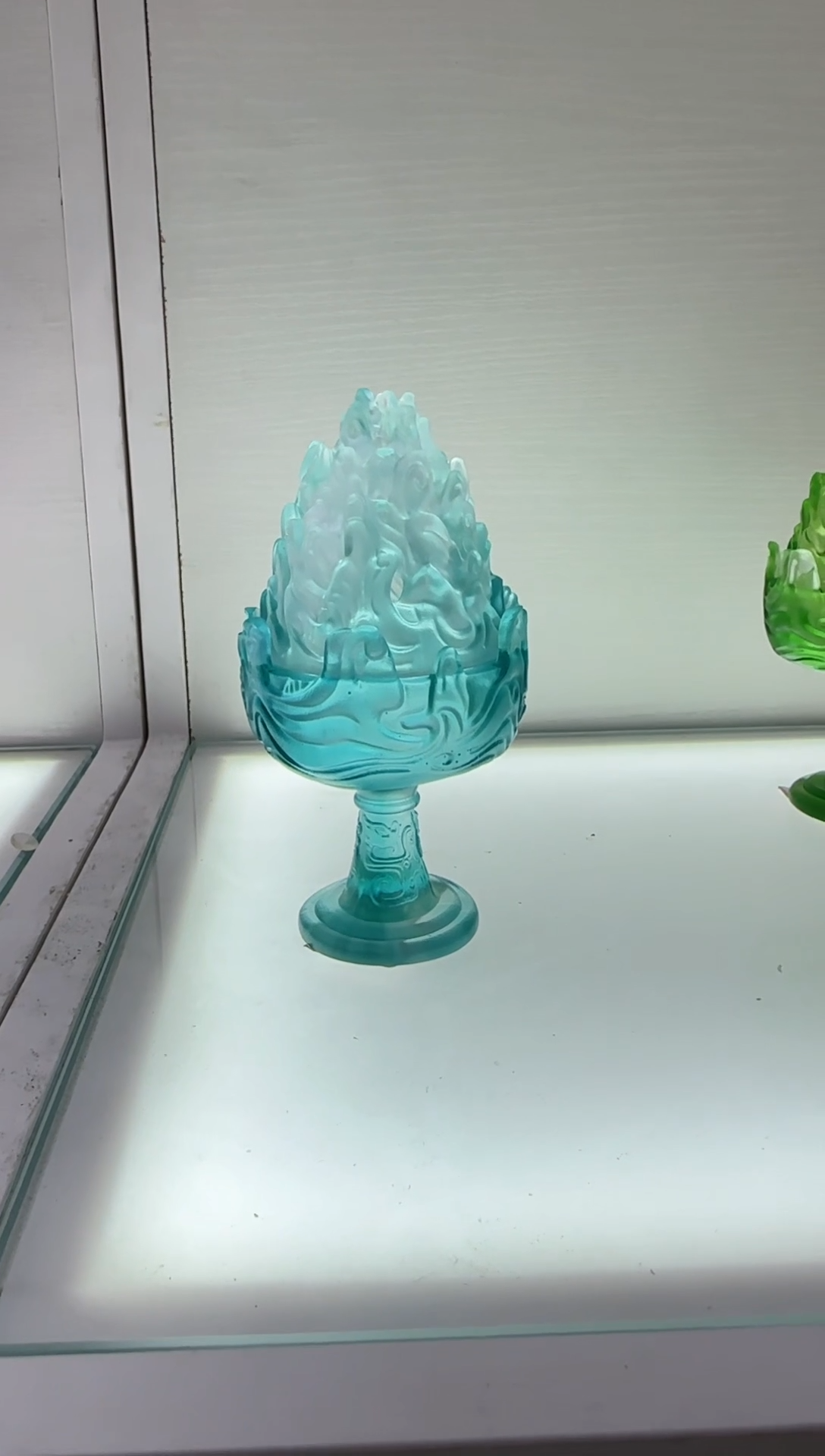 手工艺品琉璃天青色博山炉