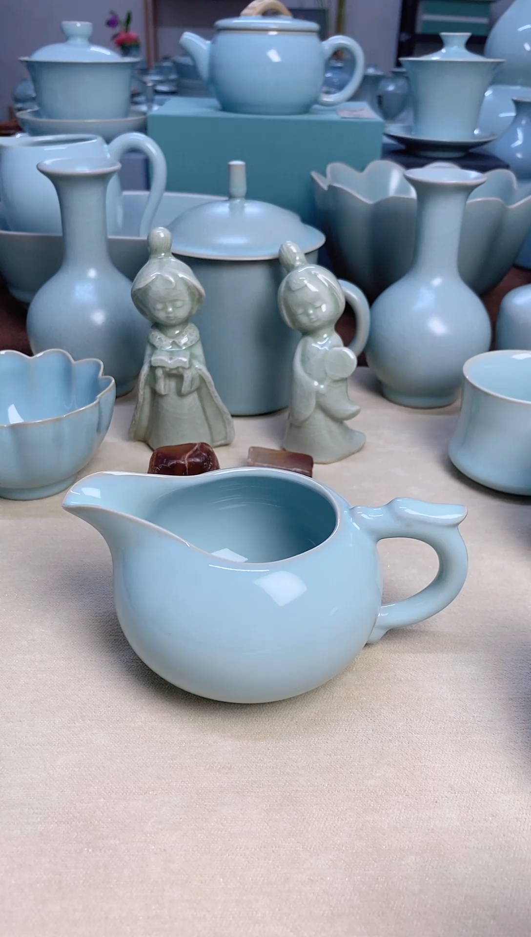 开播福利-全品天青釉手工公道杯
