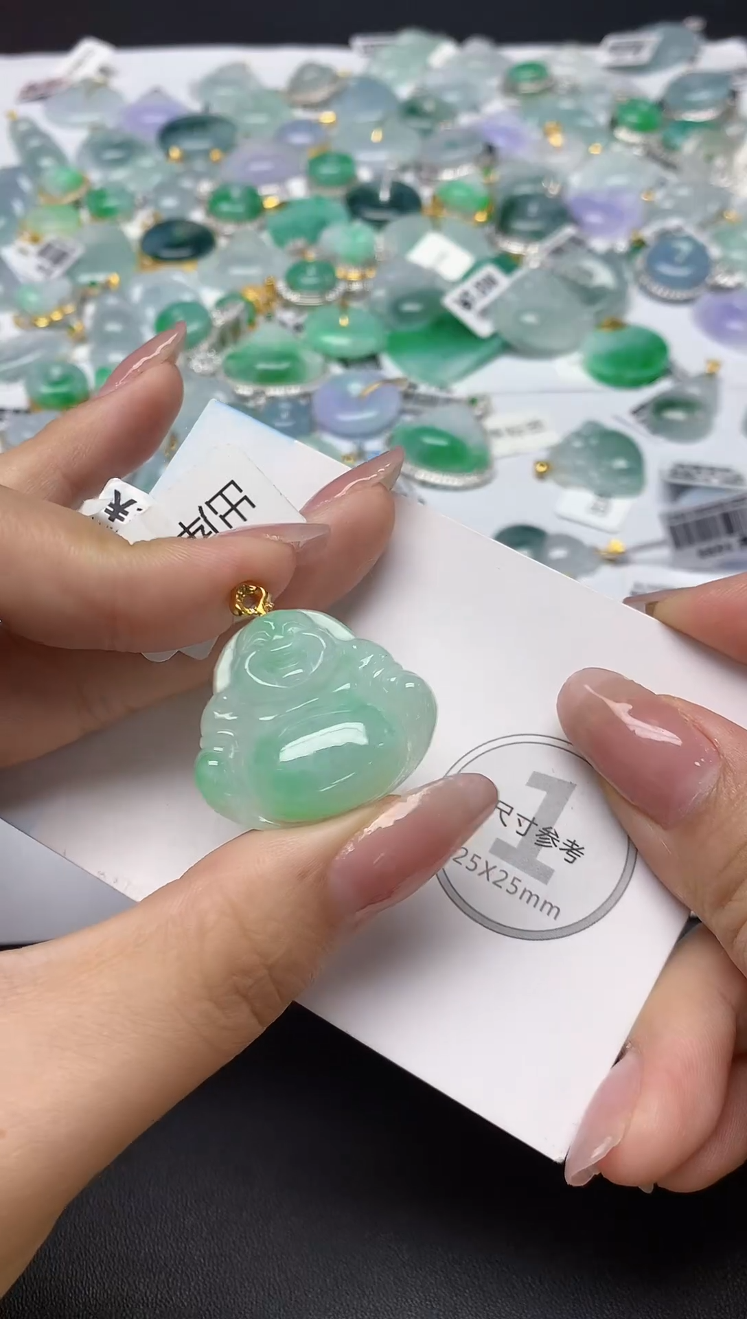 颈饰未镶嵌翡翠天然缅甸a货翡翠百元以上9元证书费自理