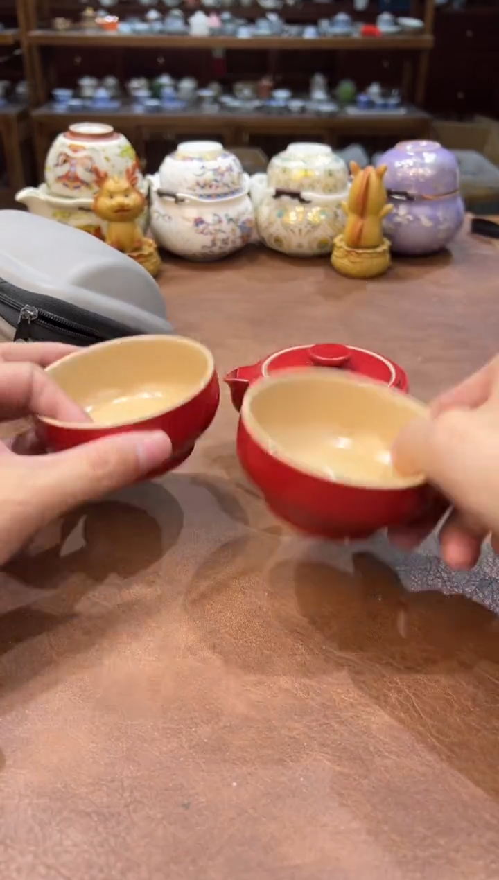 真的很便宜会开片的旅行茶具