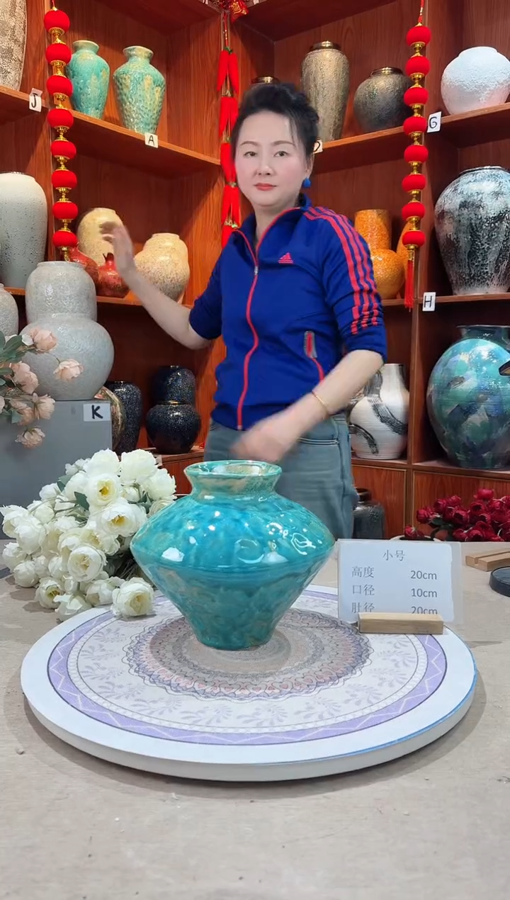 【闪购商品】瓶陶瓷花瓶 无花 手工彩陶小号