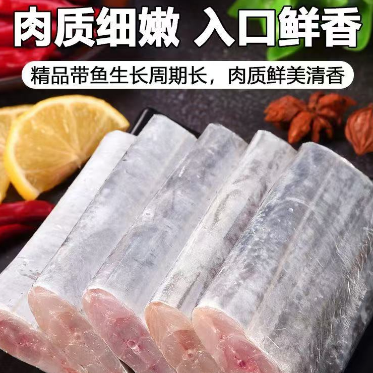 【顺丰包邮买五斤送三斤到手8斤】新鲜冷冻带鱼段少冰衣冷冻发货